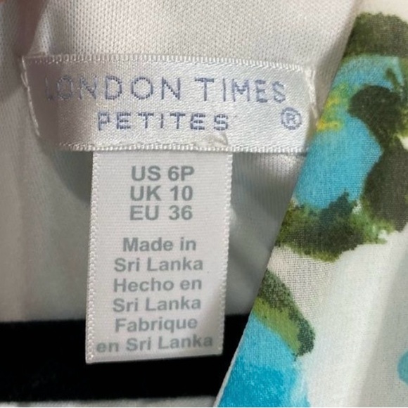 London Times Floral Dress, Sz. 6P - Picture 5 of 9